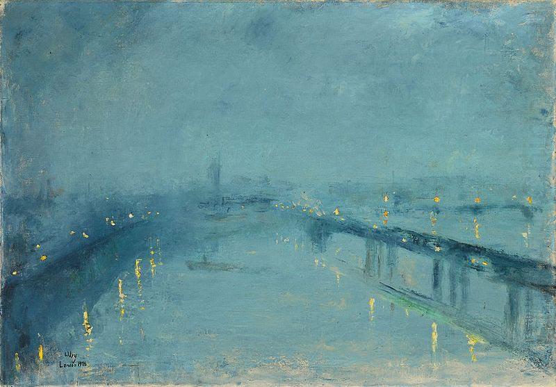 Lesser Ury London in the fog oil painting picture